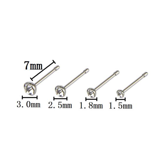 14 sztuk/zestaw Unisex C/O Kształt Rhinestone Stal nierdzewna Nose Stud Piercing Biżuteria