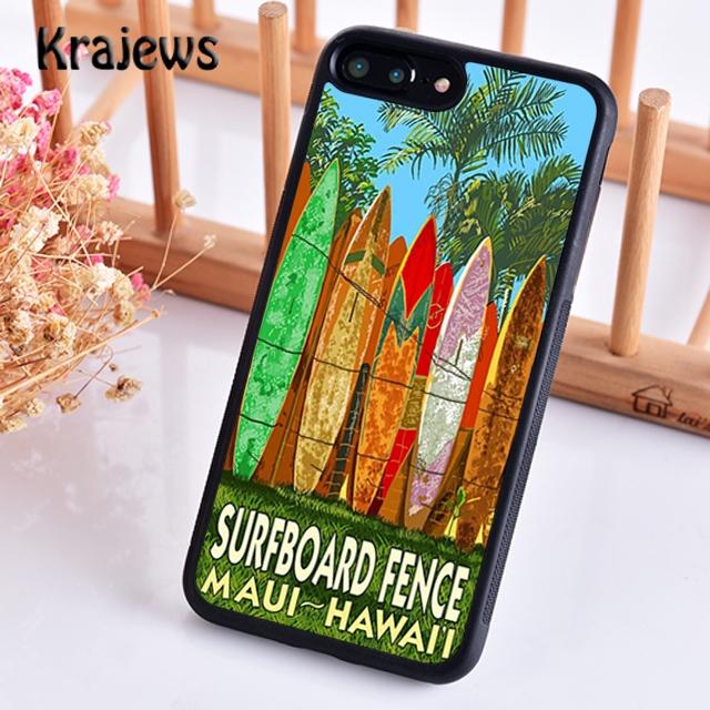 HAWAII BEACH SURF GIRL SURFING ART Phone Case Cover For iPhone 17 Air 16 15 14 Plus 12 13 Pro Max Coque Fundas