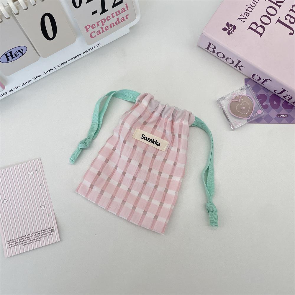 Cute Small Coin Purse Case Drawstring Bag for Women Girls Jewelry Lipstick Cosmetic Storage Pouch
