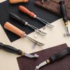 Wood Handle Leather Edging Creaser Tool Adjustable Leather Skiving Working Tool for Leather Craft 0.5mm 1.2mm 1.5mm
