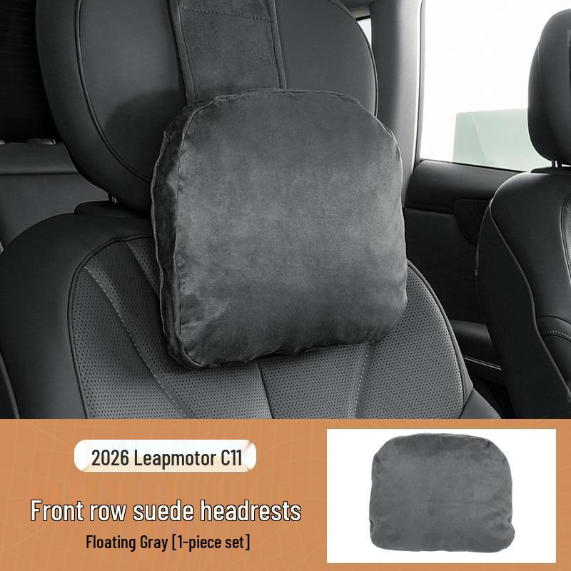 Suede Car Headrests & Lumbar Supports for Leapmotor C11 Models – Interior Accessories & Decorative Items.