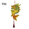 Portable Lantern Toy Chinese Dragon Fish Kit, DIY Coloring Crafts for Mid-Autumn Mid Autumn Festival Festival, Handmade Handheld Wooden Assembly Kids