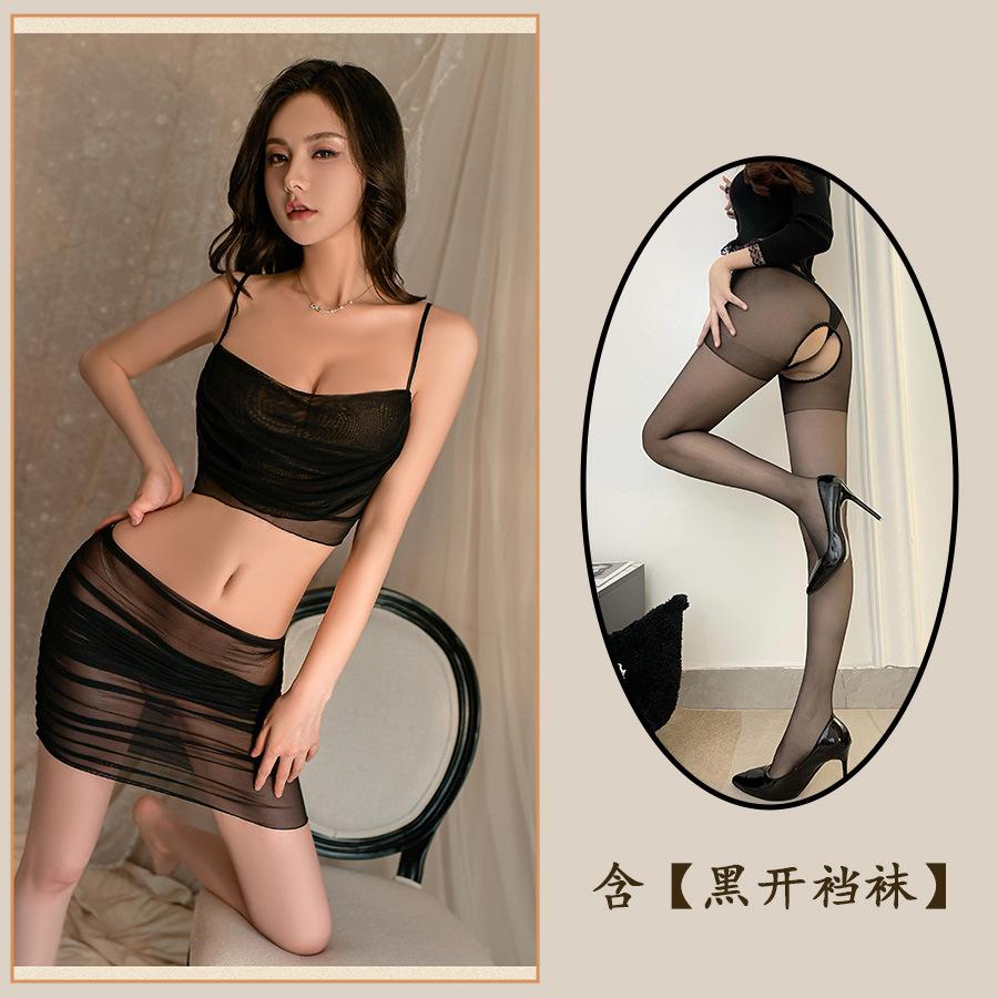 Sex underwear pure desire sexy hip skirt hot transparent temptation uniform passion suspender hollow suit women