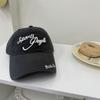 Soft Top Hat Letter Three-dimensional Embroidery Baseball Cap Unisex Versatile Face Small Sunscreen Visor Tide