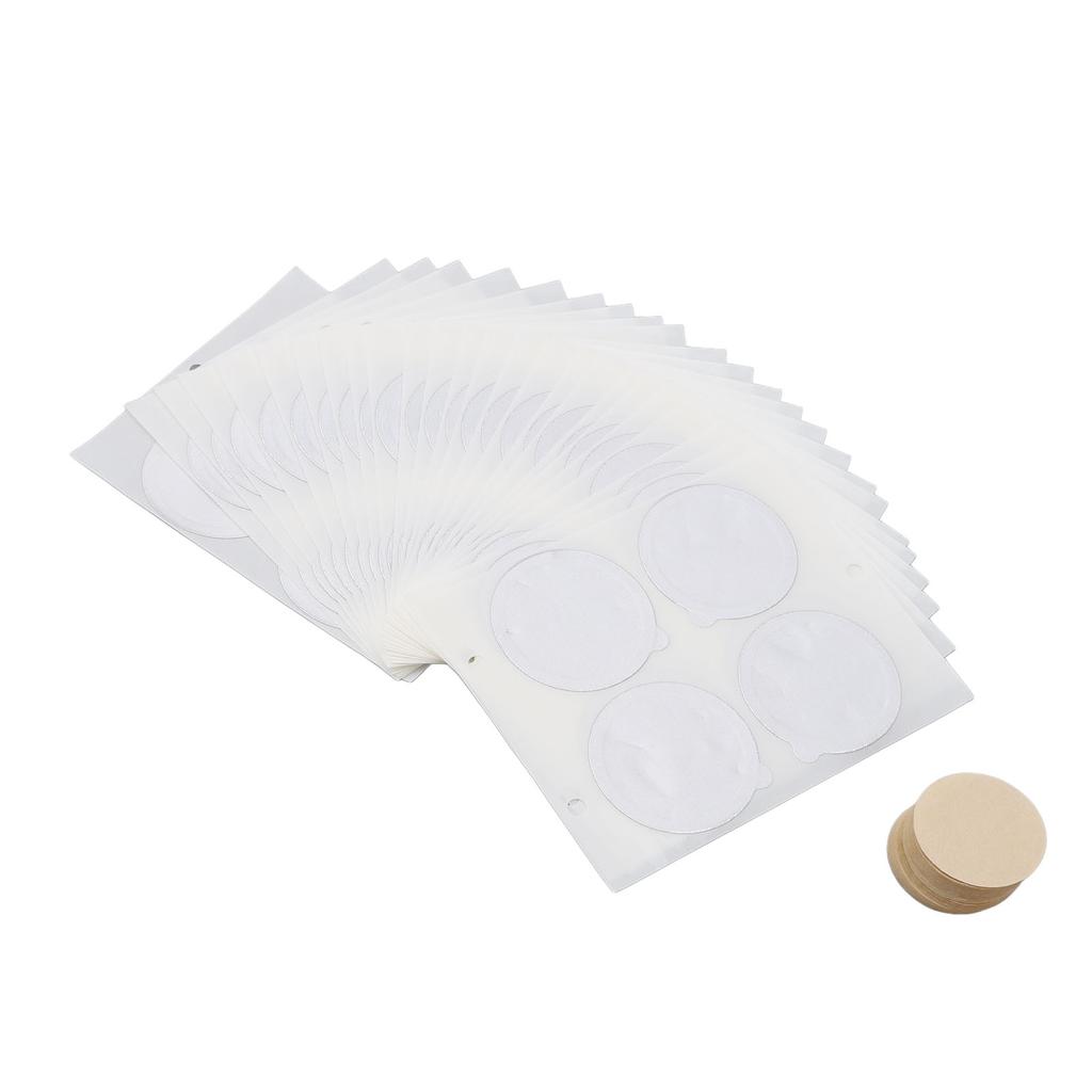 25PCS Aluminum Foil Lids for Coffee Capsules Disposable Coffee Pods Stickers Covers Seals with 100PCS Round Filter Paper