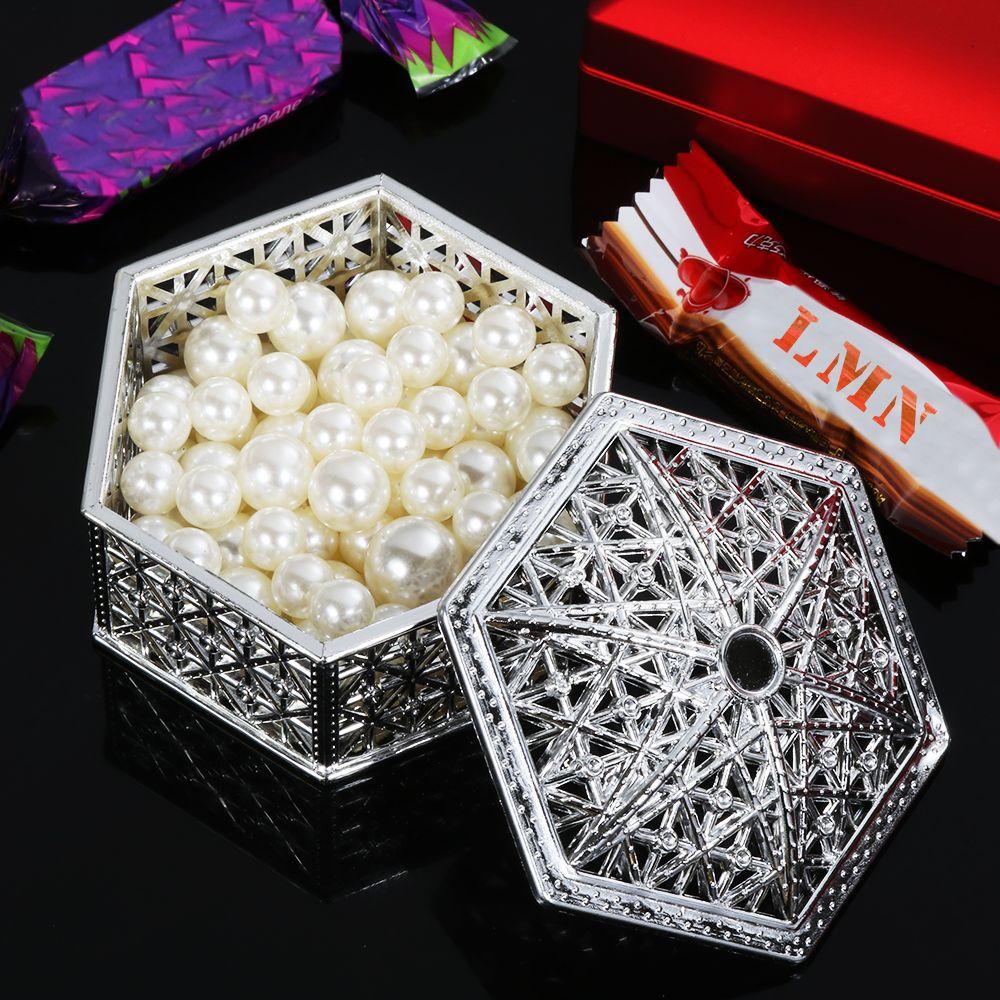 Vintage Hollow Souvenir Trinket Organizer Jewelry Storage Plastic Transparent Candy Box