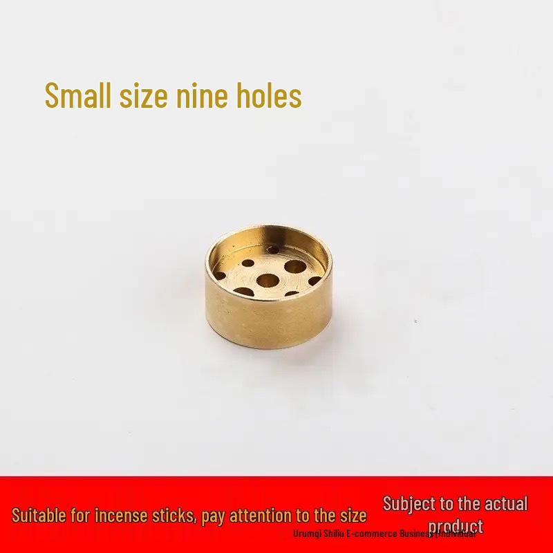Brass Multi-purpose Nine-Hole Incense Burner and Holder for Household Offerings