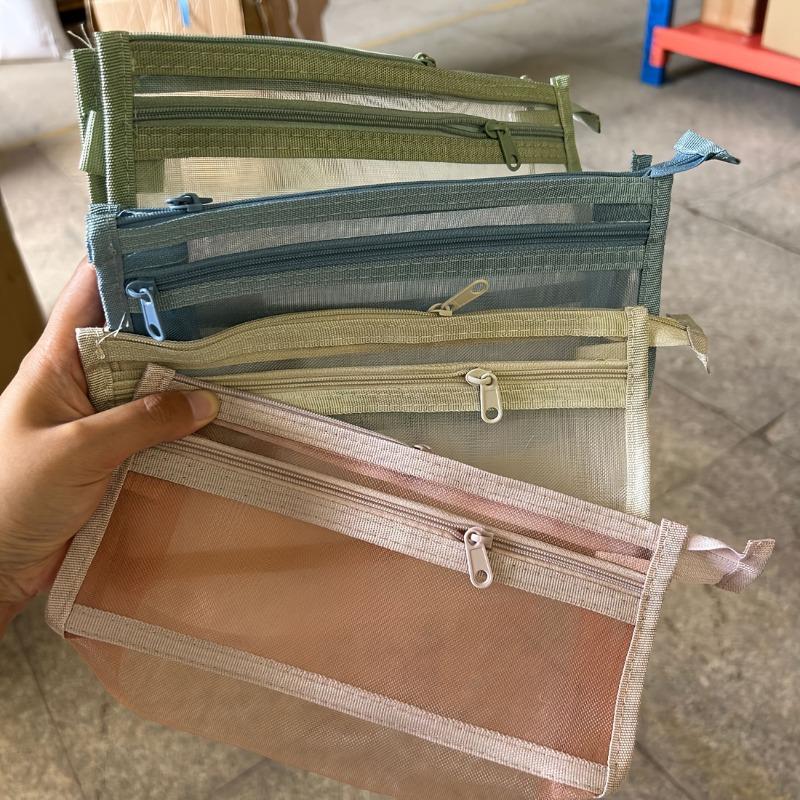 1PC Transparent Pencil Case with Dividers – Customizable Grid Organizer Box for School Back-to-School Supply Gift for Students