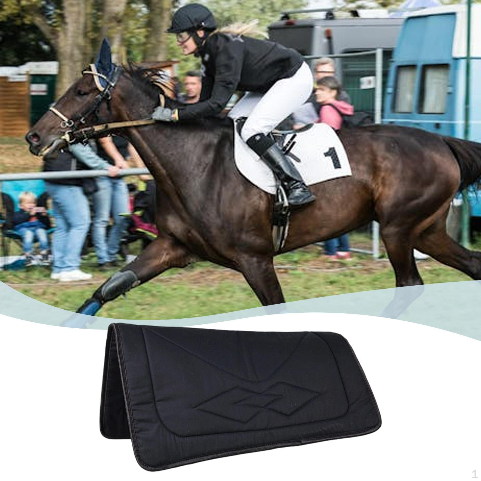 

Equestrian Saddle Pad, Horse Cushion, Non-Slip, Sweat-Absorbent, Wool Material, , Suitable чорний