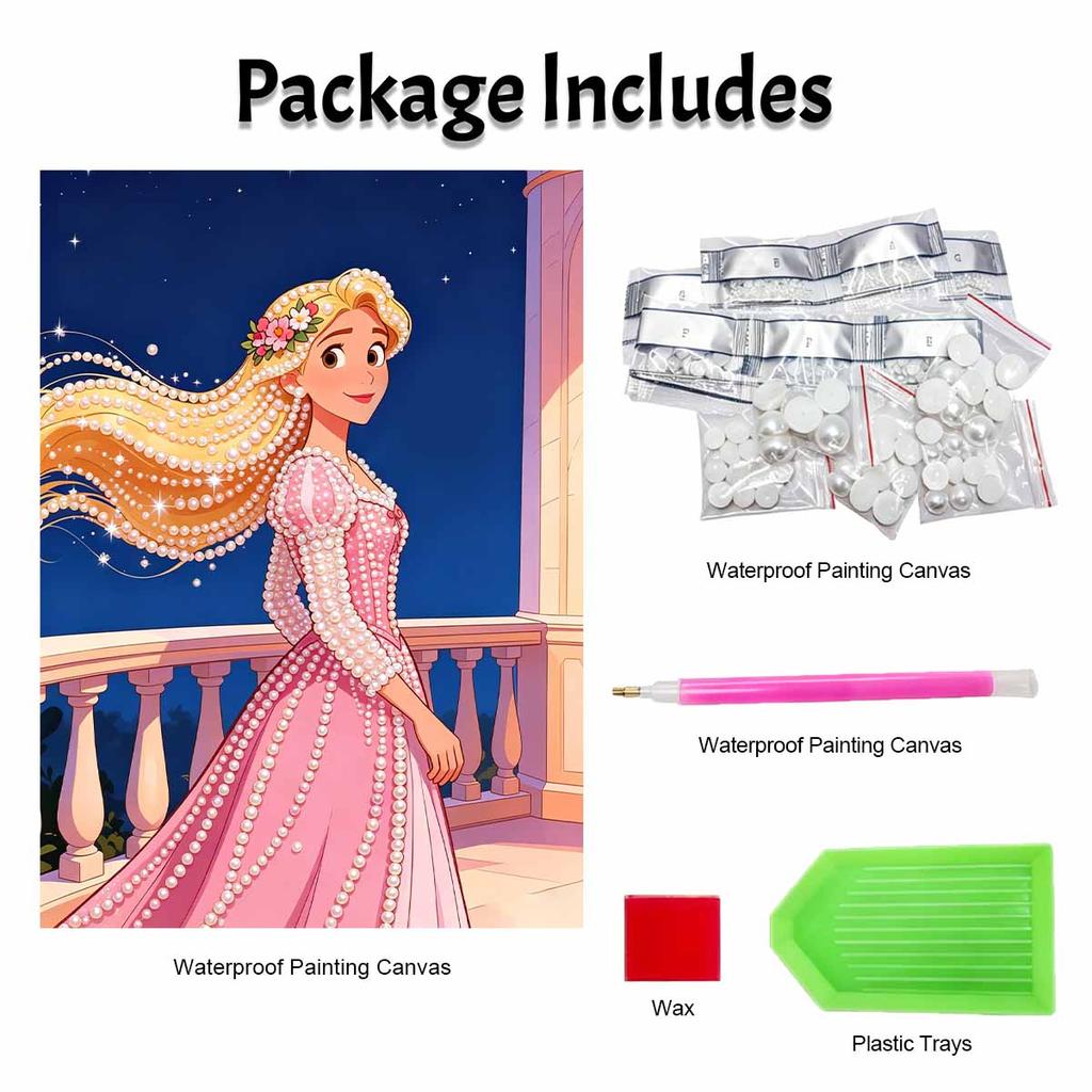 Disney Pearl Painting Princess Art Painting Wall Suitable for Home Office Decoration Handmade Gifts