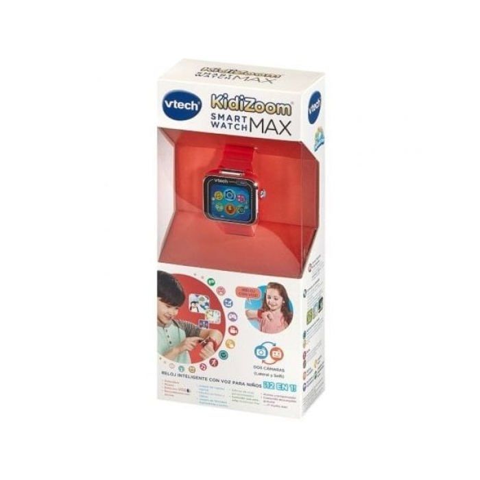 Smartwatch VTech Kidizoom Smartwatch Max Rojo Doble Cámara 256MB Juegos Niños
