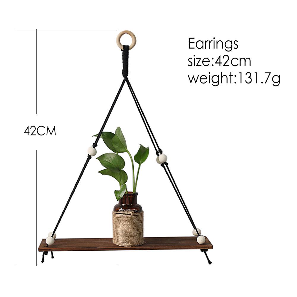 Cross-Border Cotton Rope Tapestry Wall Hanging with Shelf for Green Plants