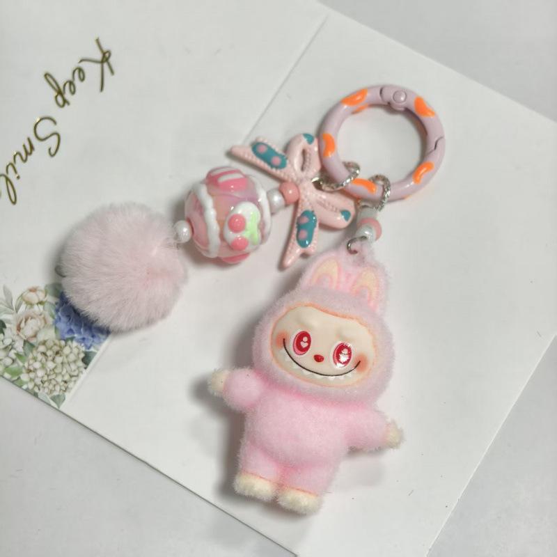 Breloc Fundă Flocking în Picioare 4,5CM Pandantiv Cadou Creativ de Pluș Pandantiv pentru Geantă