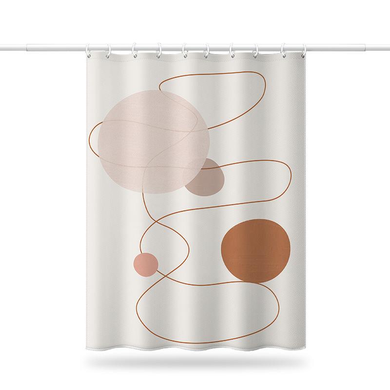 Bathroom Thickened Waterproof Curtain Mildew Proof Shower Curtain Shower Partition Curtain Shower Curtain Bathroom Curtain Free Perforation