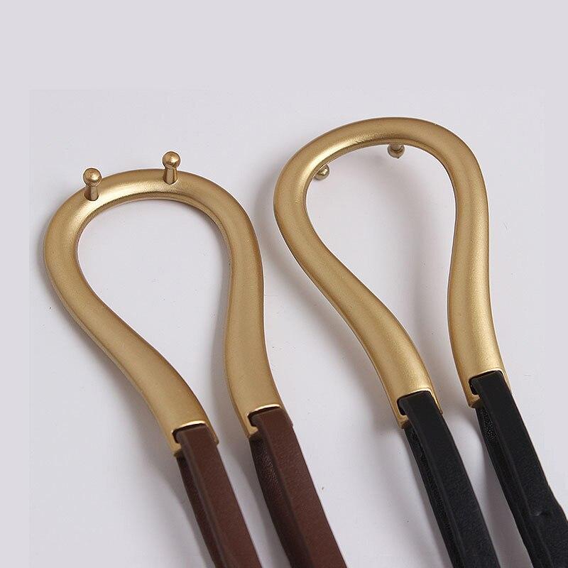 Women Belt Fashion Casual Light High Quality Horseshoe Buckle Large U-shaped Luxury Personality Curve Designer Belt Women LB2237