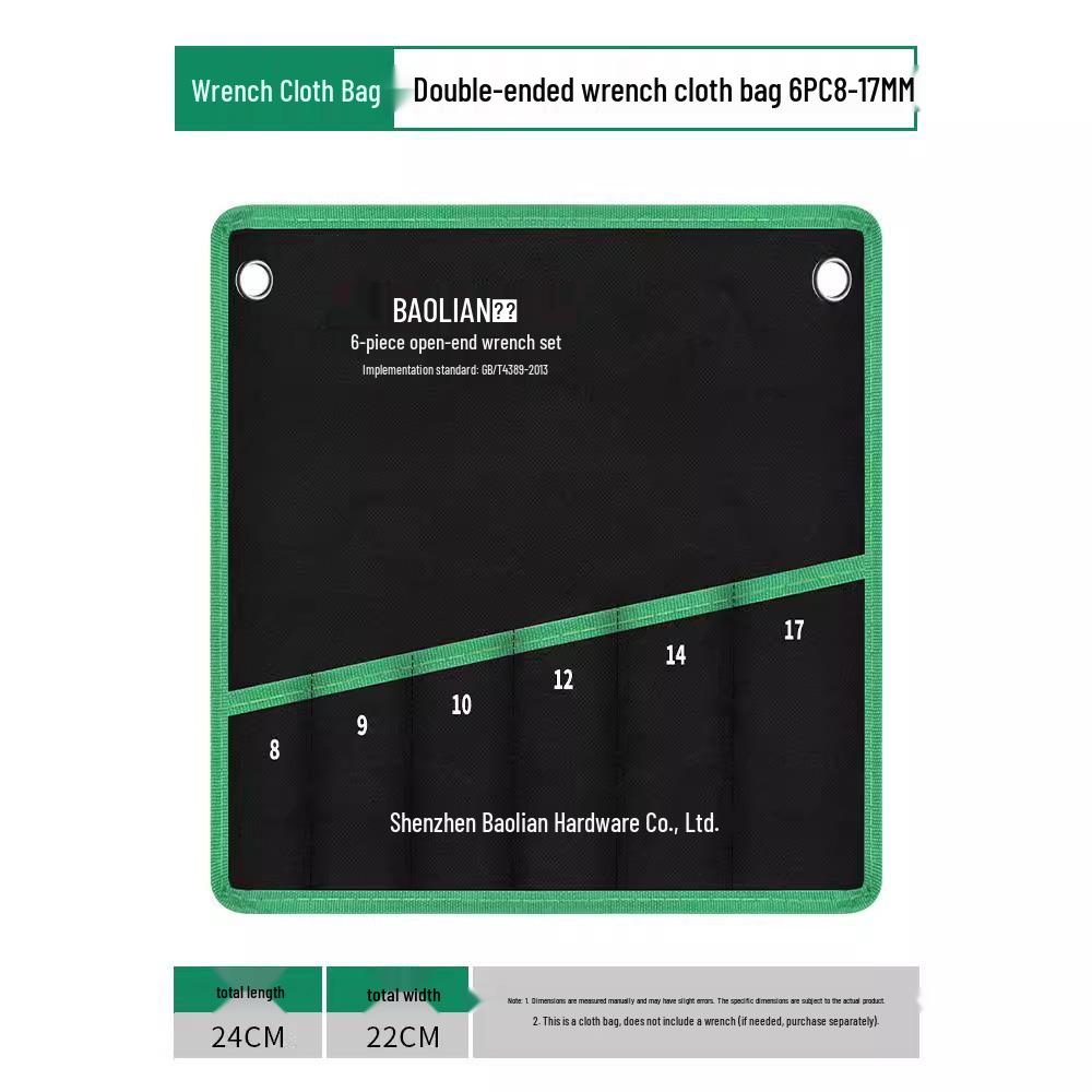 Baolian Multifunctional Tool Bag - Thickened Canvas Storage for Combination and Open-End Torx Wrenches