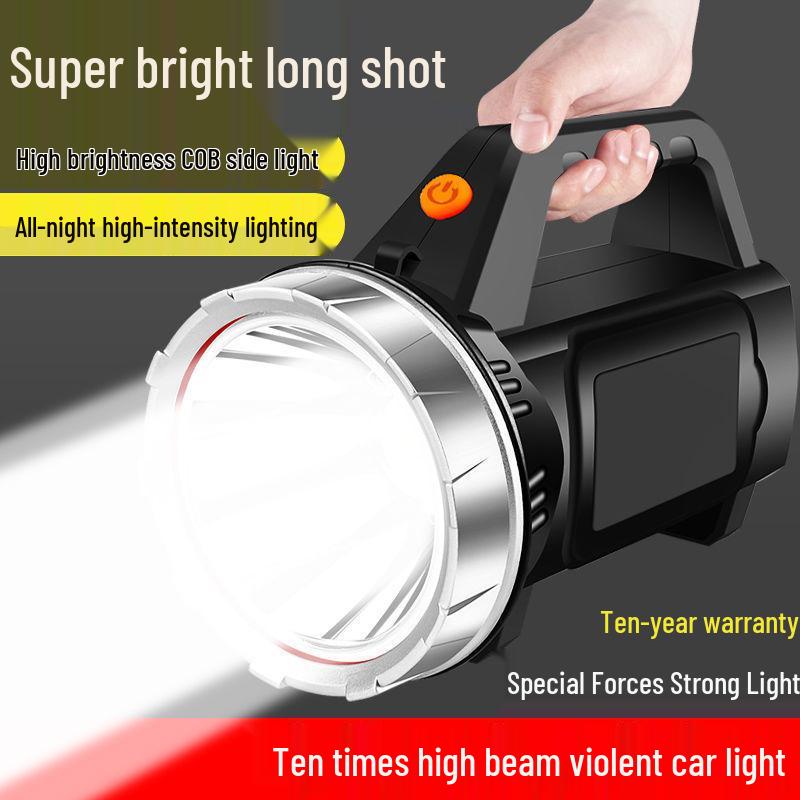 Rechargeable High-Power Handheld Spotlight - Super Bright, Long-Range, Extended Battery Life, Ideal for Outdoor, Special Forces, and Household Use