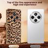 Etui na telefon dla Xiaomi Redmi 14C 4G/14R 5G/A4 5G/Poco C75 4G z nadrukiem panterki powlekane skórą PU PC+TPU galwanizowane etui