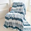 OEING Thick Snowflake Striped Throw Blanket