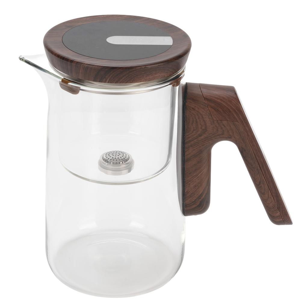 Glass Tea Pot 800ml Magnetic Water Separation Teapot with Strainer Timer for Brewing Tea