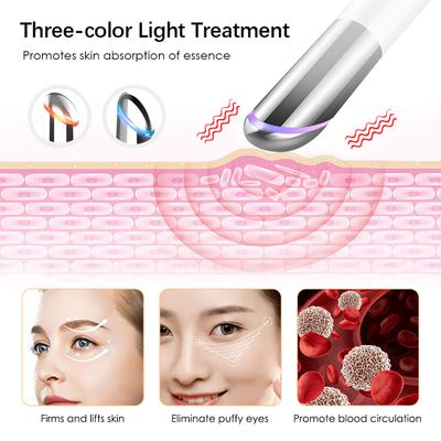 Hot Compress Eye Beauty Device Microcurrent Eye Massager Remove Eye Bags Dark Circles Red Blue Light Eye Lifting Massager