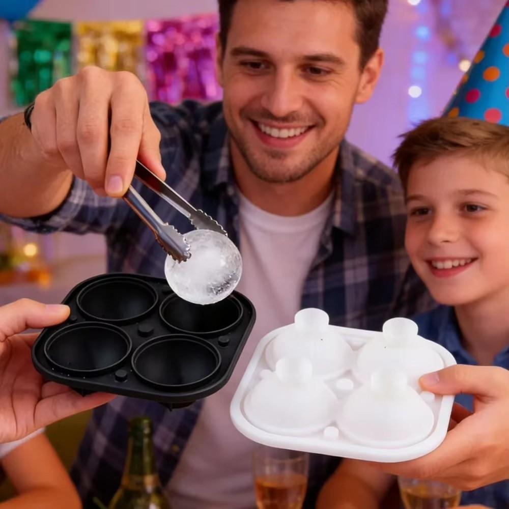 4 Holes Silicone Ice Cube Trays Large Size Ice Ball Maker Parties Ice Ball Mold Home Drinks