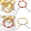 Women Braided Bracelet Adjustable Lucky Woven Rope Bead Handmade Knitted Ethnic Style Hand Chain for Wristband