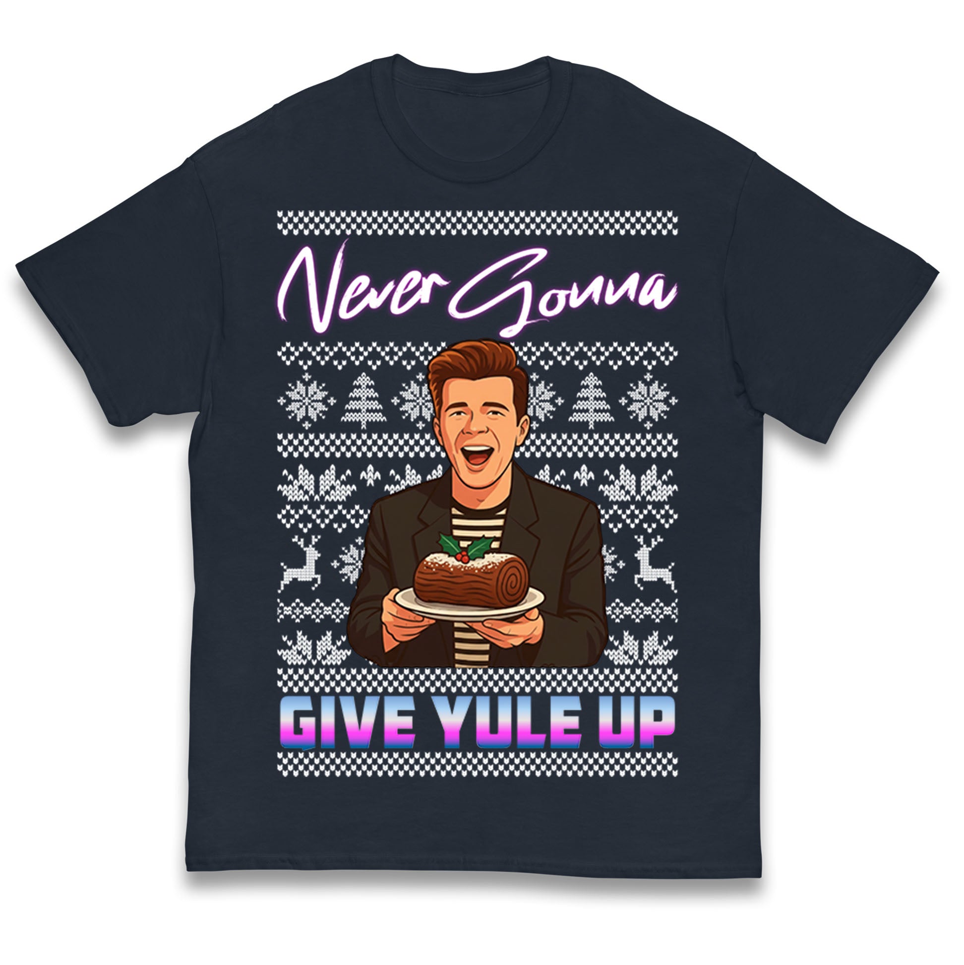 Never Gonna Give Yule Up Rick Astley Christmas Kids T Shirt 160