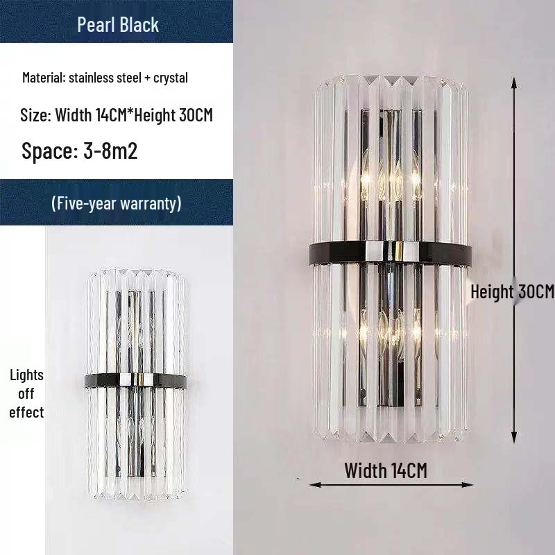 

Скандинавский хрустальный настенный светильник - Элегантное освещение для гостиной, спальни, лестницы, прихожей и прикроватного декора. No Light Source