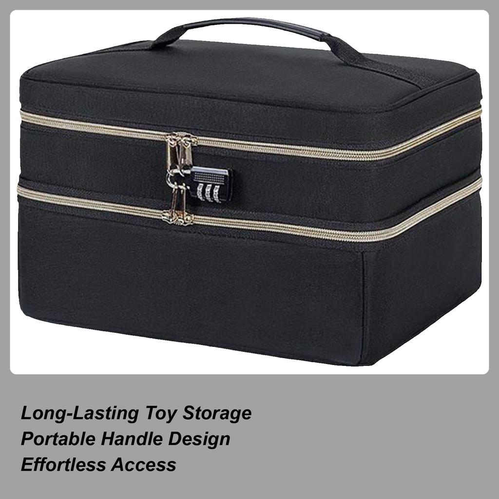 Adult Toy Storage Privacy Prop Organizer with Lock Discreet Personal Item Bag for Women Men Travelers Home Apartment Bedroom