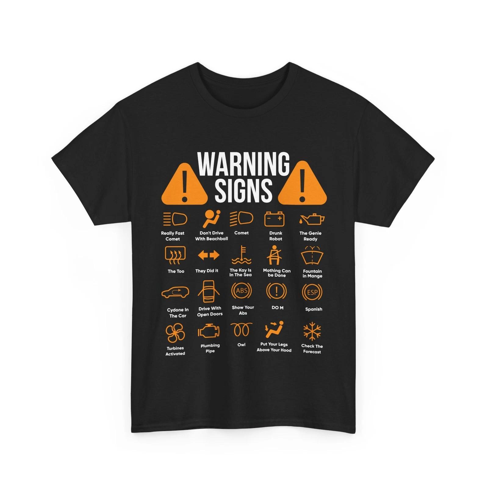 Mechanic Shirt, Car Driver T-shirt, Cars Mechanic Lovers Driving Warning Signs S