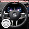 7Pcs Car Front Hood Emblem Wheel Hub Caps All White Logo For BMW M Logo G30 G31 G38 G11 G12 G20 G28 F10 F48 F49 G01 F20 F21 F22
