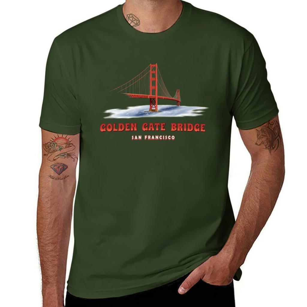 Golden Gate Bridge Tshirt cute clothes boys whites oversized t shirt men