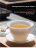 Dehua White Porcelain Gaiwan: Thin Body Sancai Tea Bowl for Kung Fu Tea, Large Ceramic Cup for Home Brewing