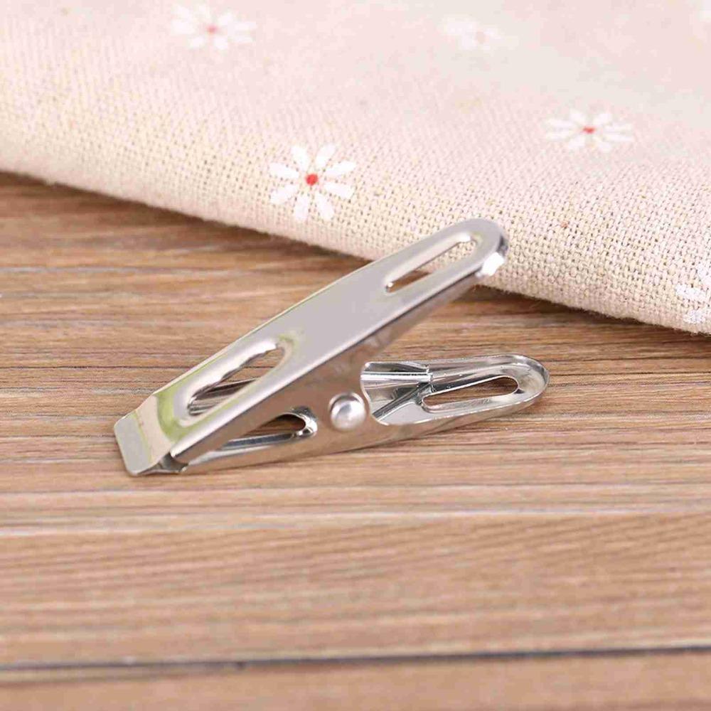 20Pcs Drying Tool Stainless Steel Clothes Peg Windproof Small Laundry Clip Multi-functional Sock Clip Laundry