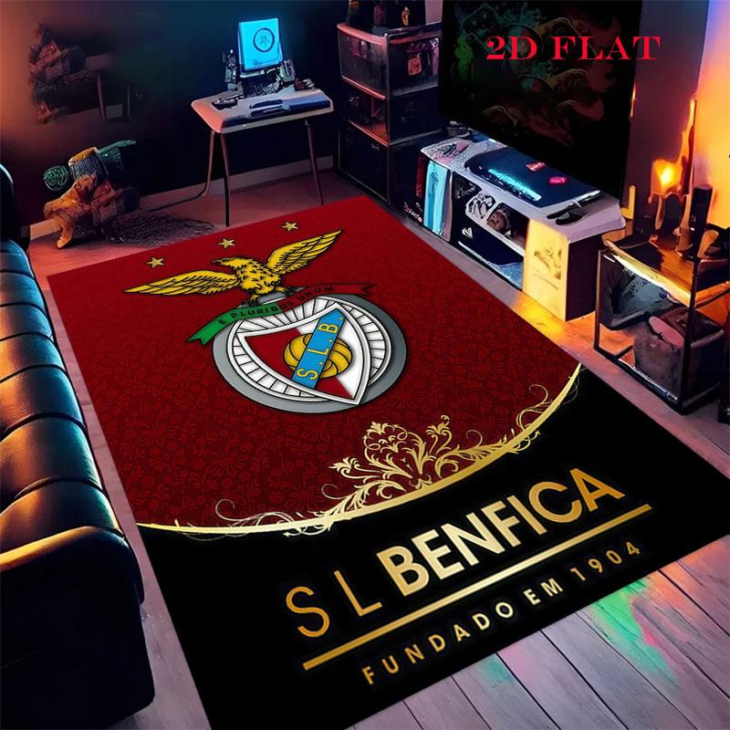 S.L. Tappeto Tappeto Poster Benfica per Soggiorno Camera da Letto Casa Decorazione Divano, Tappetino Antiscivolo per Giochi Bambini