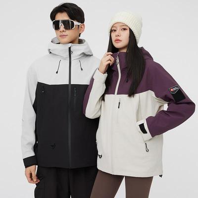 Jachetă de schi unisex 3-în-1, hidrofugă, căptușită cu fleece, pentru toamnă/iarnă