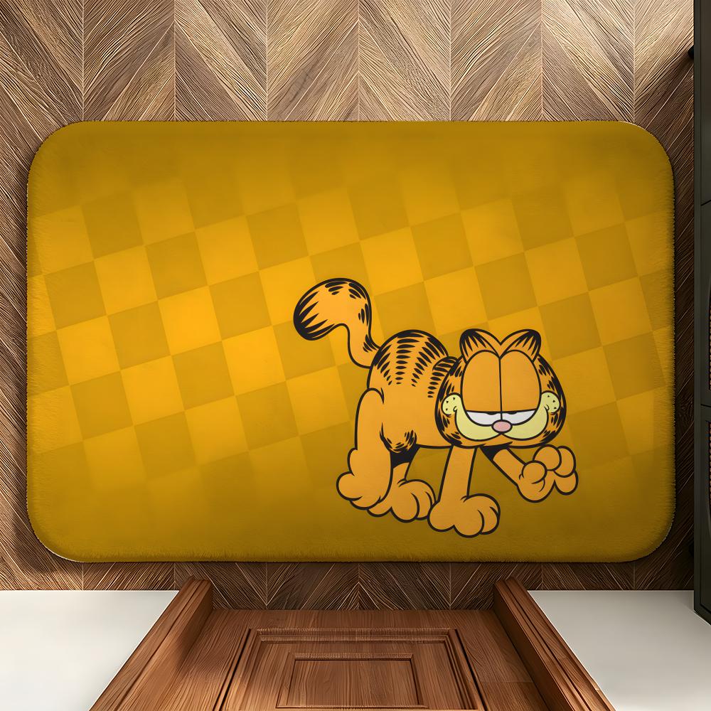 Cartoon G-Garfield Floor Mat Soft Flannel Floor Mat  Suitable for Entryways, Living Rooms, Bedrooms, and Bathrooms