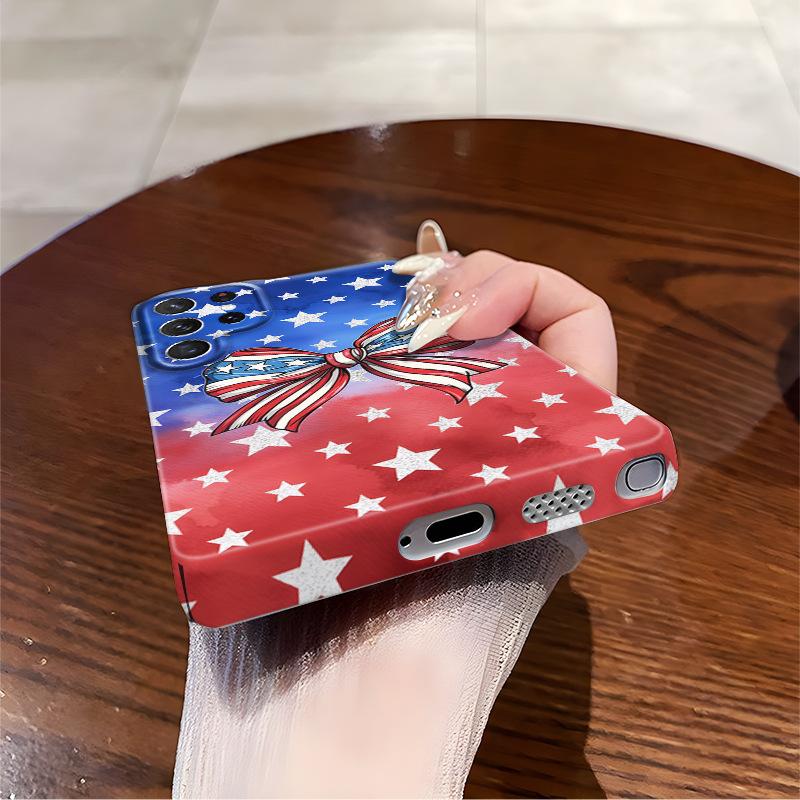 Black Friday Star Bow American Retro S25 + Mobile Phone Case Male Galaxy S22ultra Protective Case