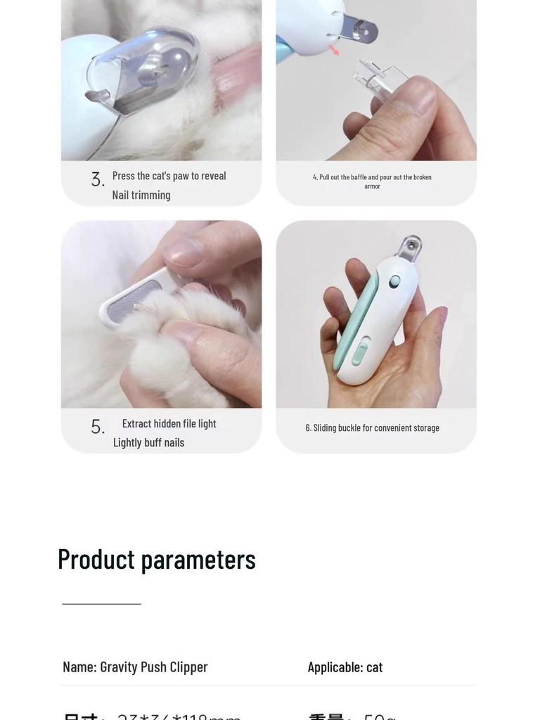 Adjustable Pet Nail Clippers for Small Animals - Beginner Rabbit & Cat Nail Care Tool