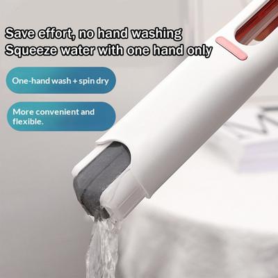 1/2Pcs Mini Mop Deep Cleaning Small Gaps Sponge Head Small Mop with Rotating Brush One-Hand Squeeze Water Absorption Handheld Mop