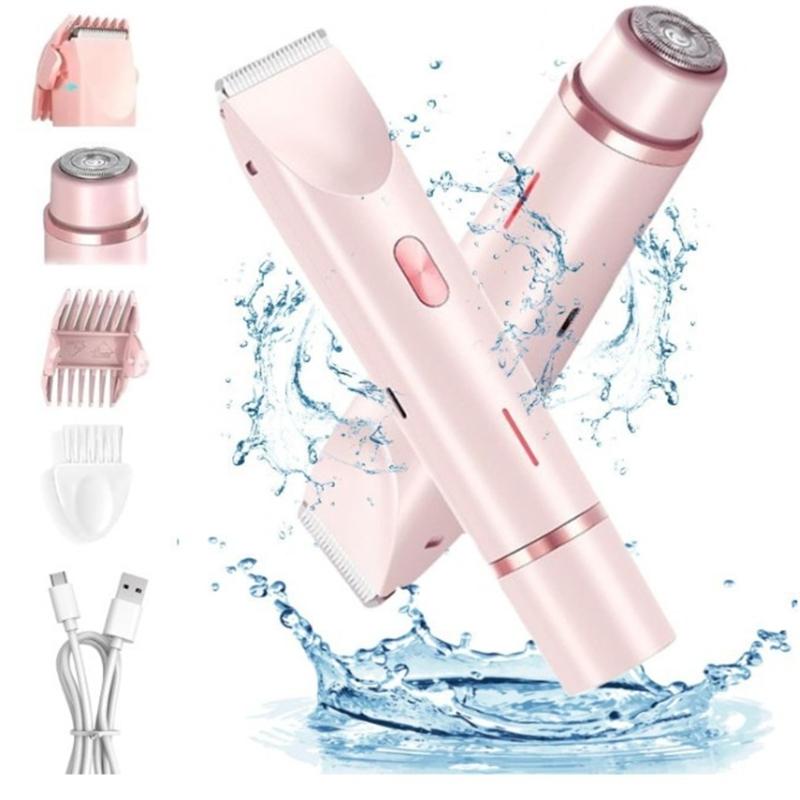 Cordless Lady Shavers With LCD Screen 2 In 1 Design Precisions Trimming Blades For Sensitives Areas Silents Personals Grooming Tool