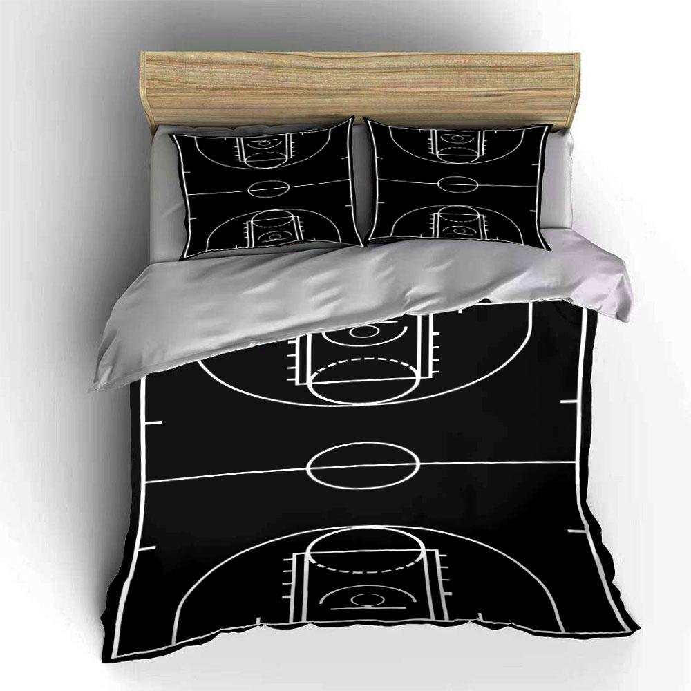 Schema delle linee del campo da basket. Set lenzuola Set copripiumino Copripiumini Federe(1*Copripiumino 2*Federe senza imbottitura piumone)