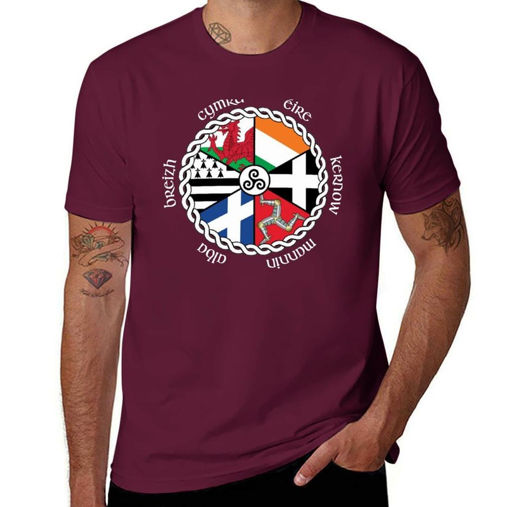 T-shirt Bandiere Nazioni Celtiche Abbigliamento Estivo T-shirt Unisex Per Un Ragazzo T-shirt Unisex Grafica