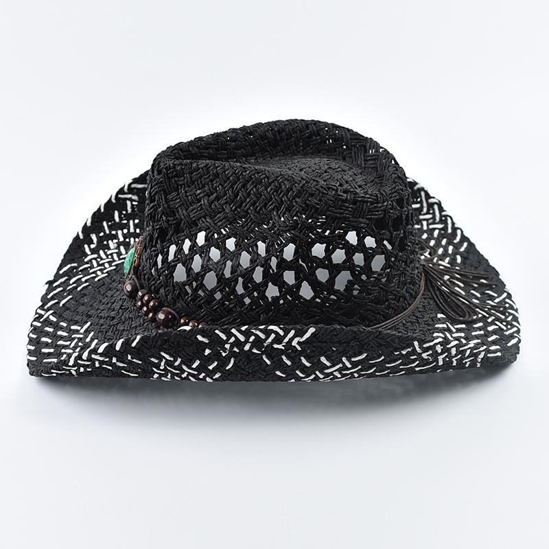 Summer Bohemian Straw Hat Women Men Panama Cowboy Hats Outdoor Hollow Out Travel Sun Hat