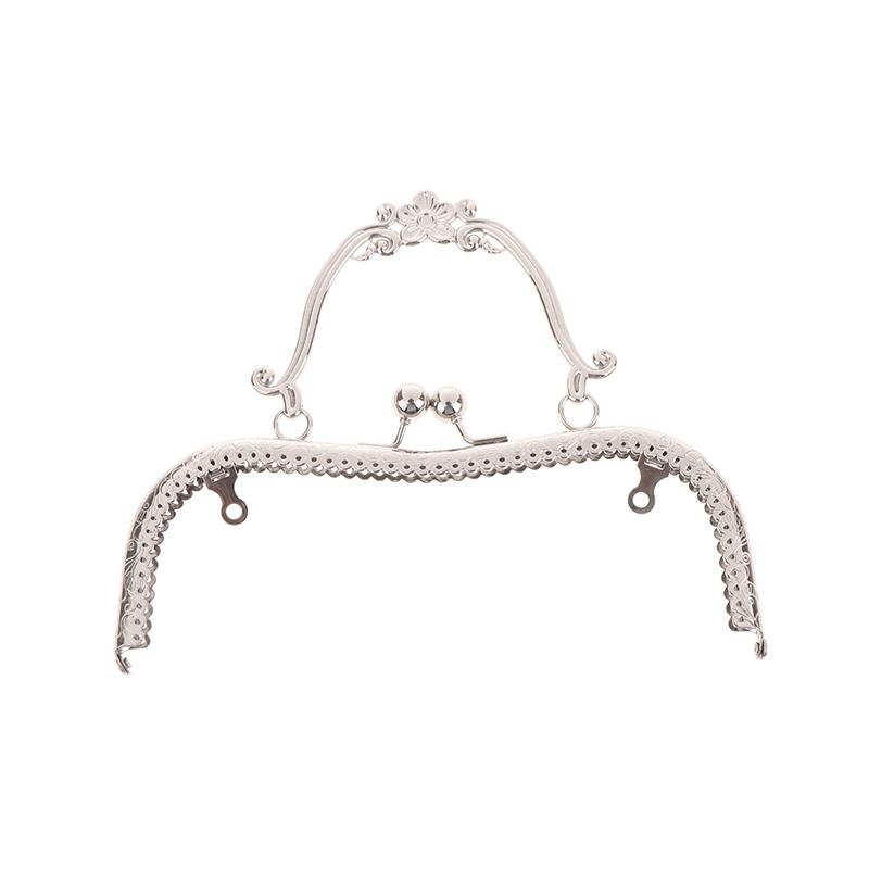 

Застежка для кошелька Металлический каркас 20 см Квадрат Тиснение Бусины Сумка Замок-защелка Ручка для сумки Каркасы для кошелька Пряжка Фурнитура для кошелька серебряный