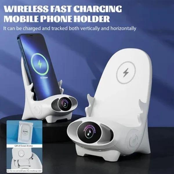 New Wireless Fast Charging Charger Stand Mini Chair Sound Portable Mobile Phone Holder Charge Dock Station