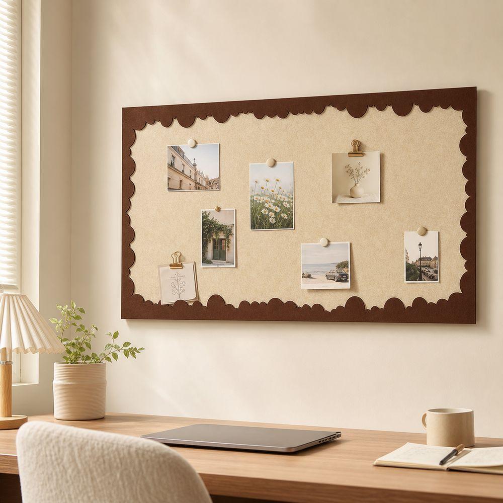 Self Adhesive Felt Wall Board Scalloped Border Wall Memo Board Gifts Photo Wall Panel  Home Decor