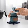 Ceramic Kuaike Cup One Pot Two Four Cups Outdoor Portable Travel Kung Fu Tea Set Holiday Gift Companion