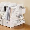 Schreibtisch-Aktenorganizer mit herausnehmbaren Aufbewahrungsboxen Locher-Board-Design für Bürobedarf